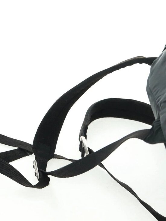 PRADA Backpack Nylon Black Silver Auth gh1538